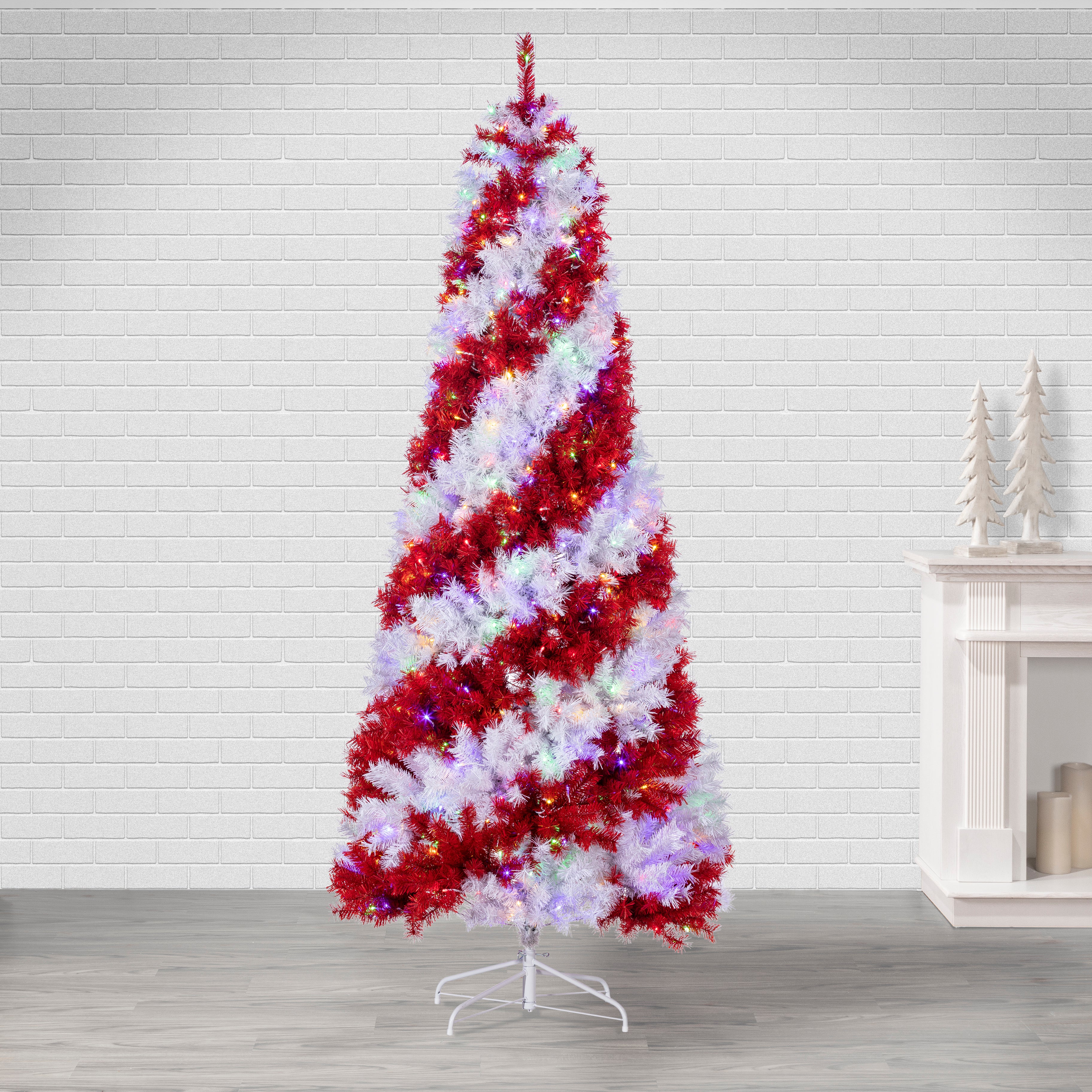 Sterling 7.5 ft. Pre Lit Dual LED Christmas Candy Cane Tree